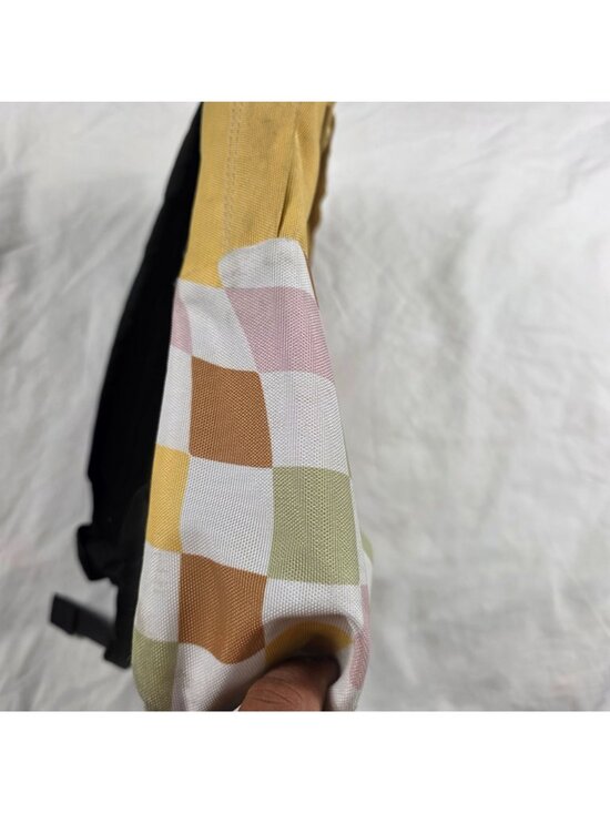 Vans Realm H20 Kids Backpack Yellow Checkered Pattern Lightweight Bag